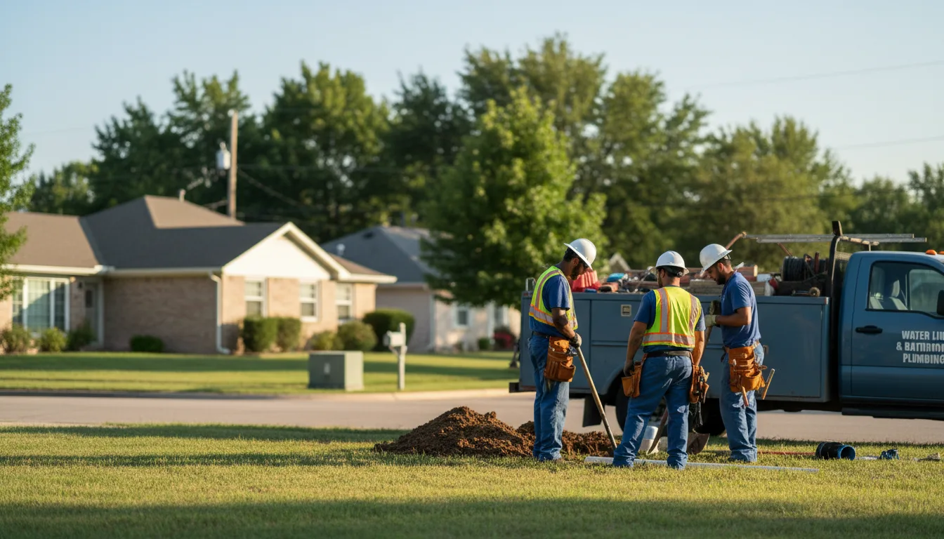 Residential water line and bathroom plumbing service in Arcade, NY